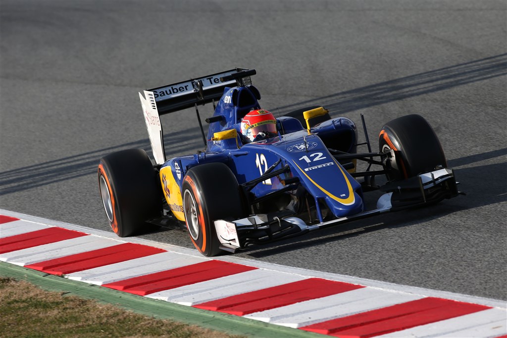Svenske farver hos Sauber - også når Nasr sidder i bilen.
(Foto: Sauber)